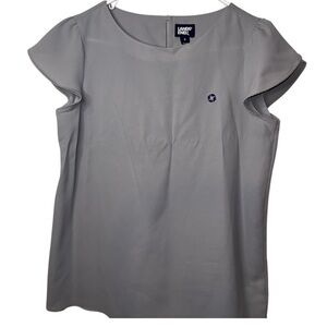 Chase Lands' End Women Blue Flutter
Sleeve Boxy Blouse Gray (8)